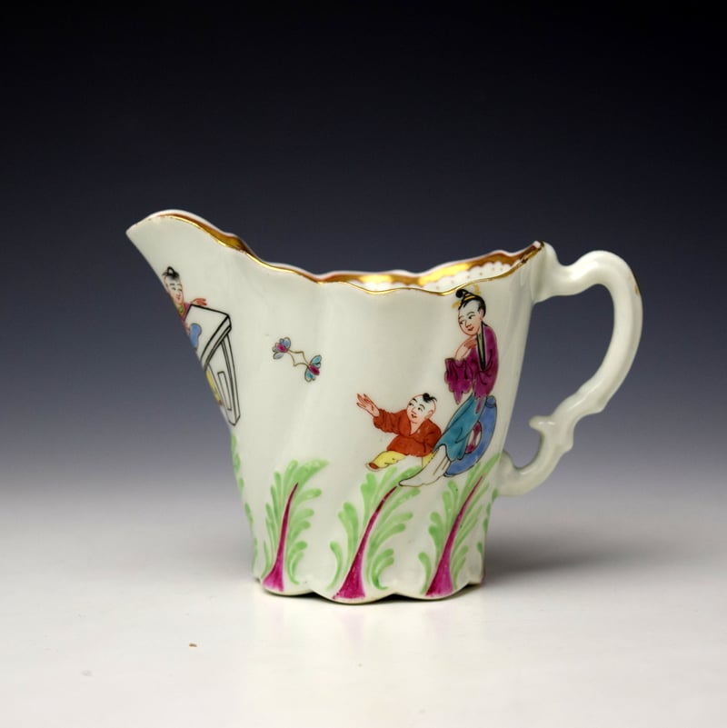 Uncommon Chinese Family Tall Table Pattern High Chelsea Ewer c1770-75