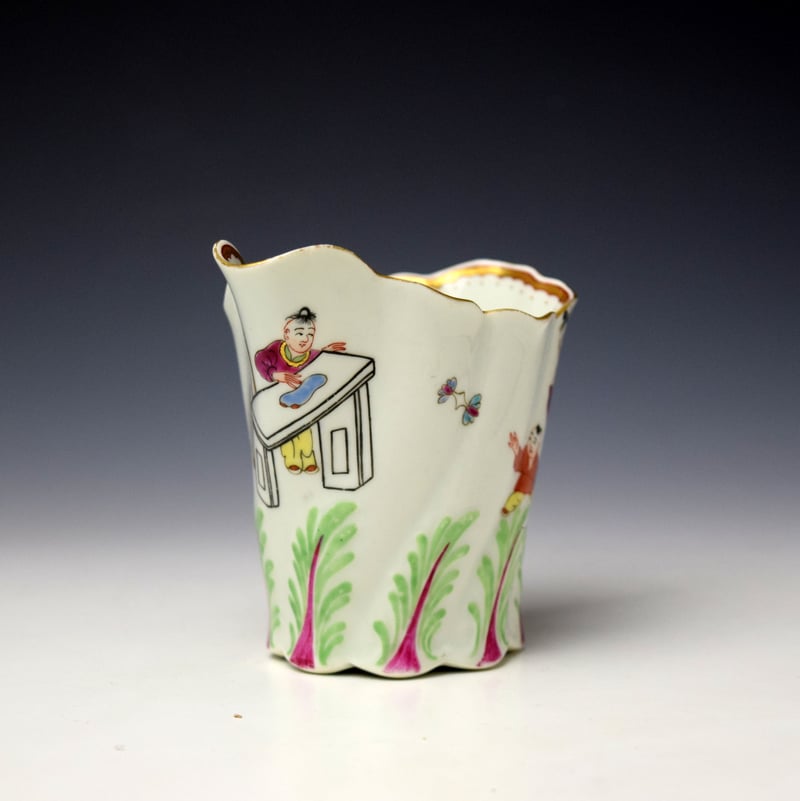 Worcester Chinese Family Tall Table Pattern High Chelsea Ewer c1770-75 (2)