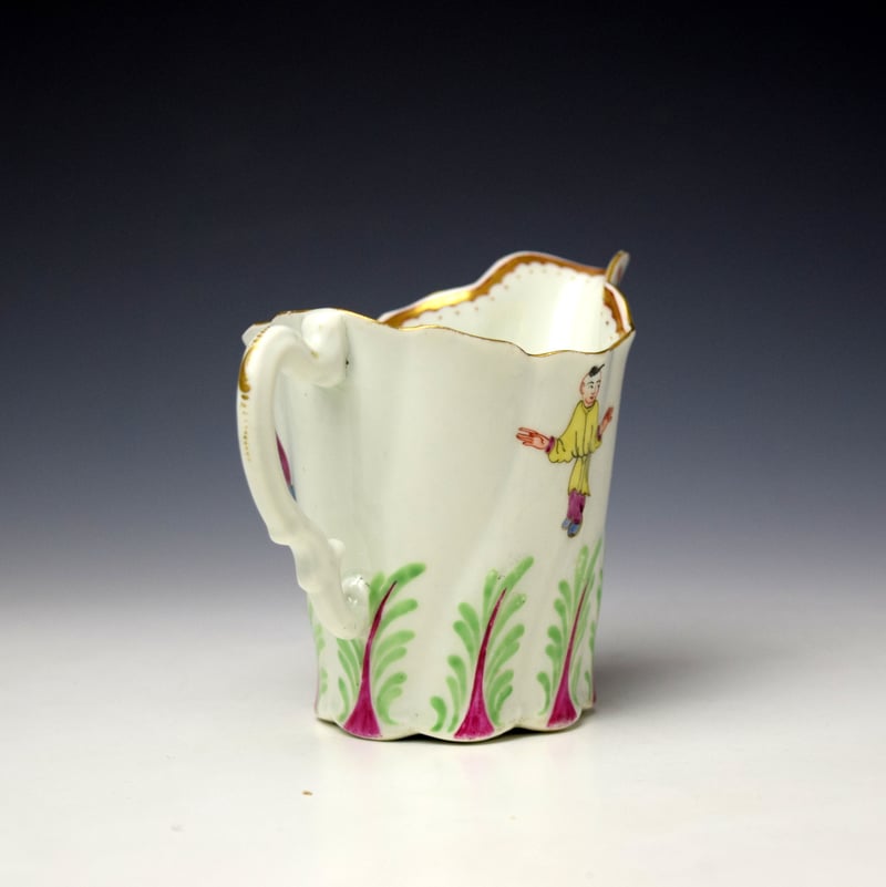 Worcester Chinese Family Tall Table Pattern High Chelsea Ewer c1770-75 (5)