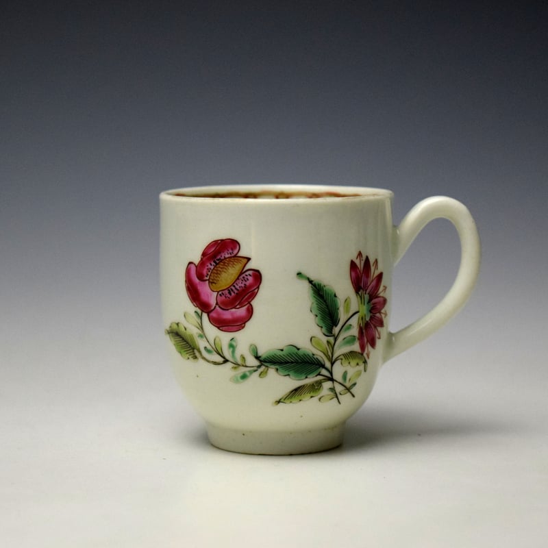 Chinese Lotus Flower Pattern Coffee Cup c1775-80.