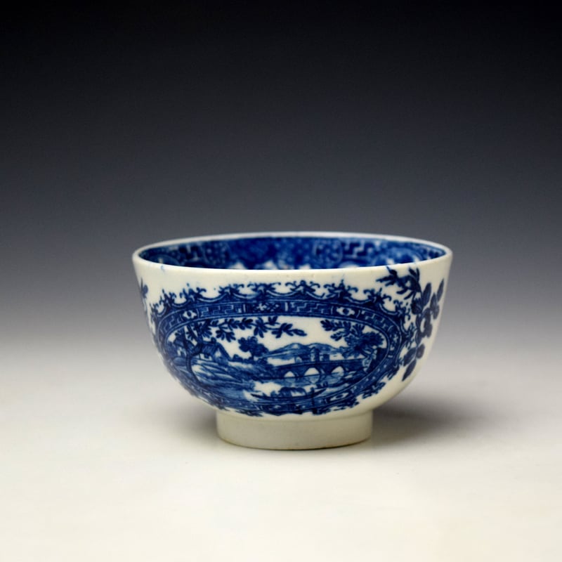Worcester Circled Landscape Pattern Trio c1780-90 (10)