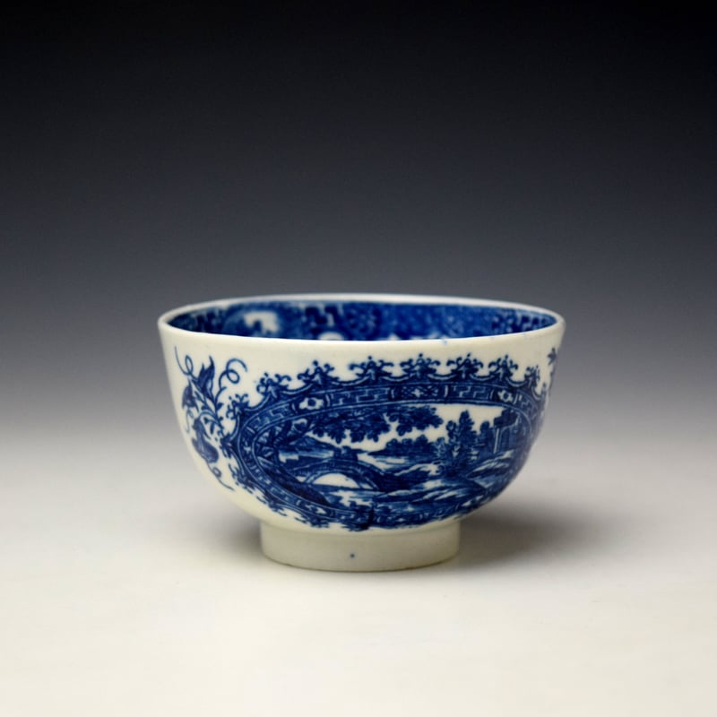 Worcester Circled Landscape Pattern Trio c1780-90 (8)