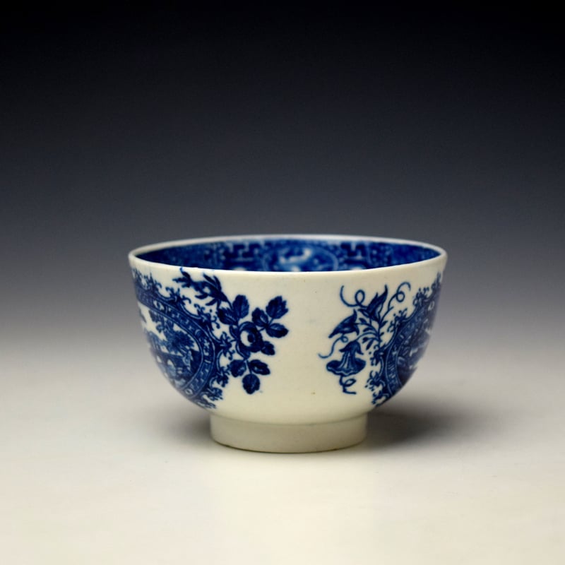 Worcester Circled Landscape Pattern Trio c1780-90 (9)