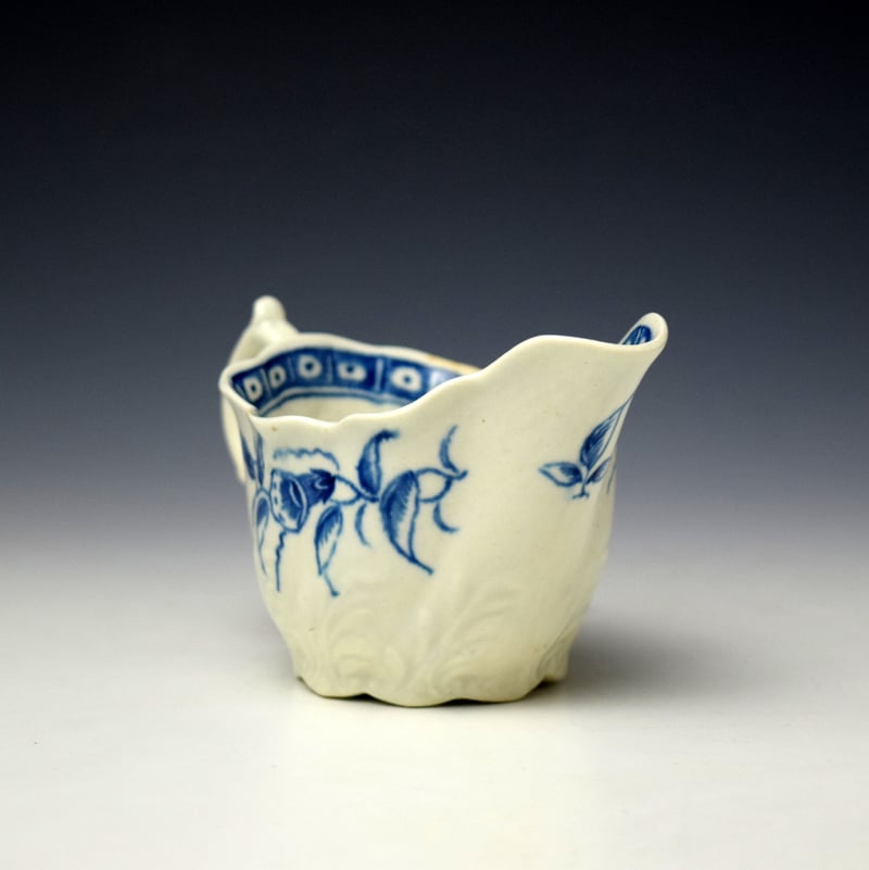 Worcester Convolvulus Pattern Low Chelsea Ewer c1775-80 (3)