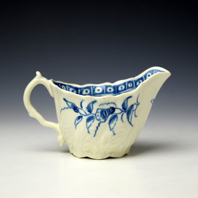 Worcester Convolvulus Pattern Low Chelsea Ewer c1775-80 (4)