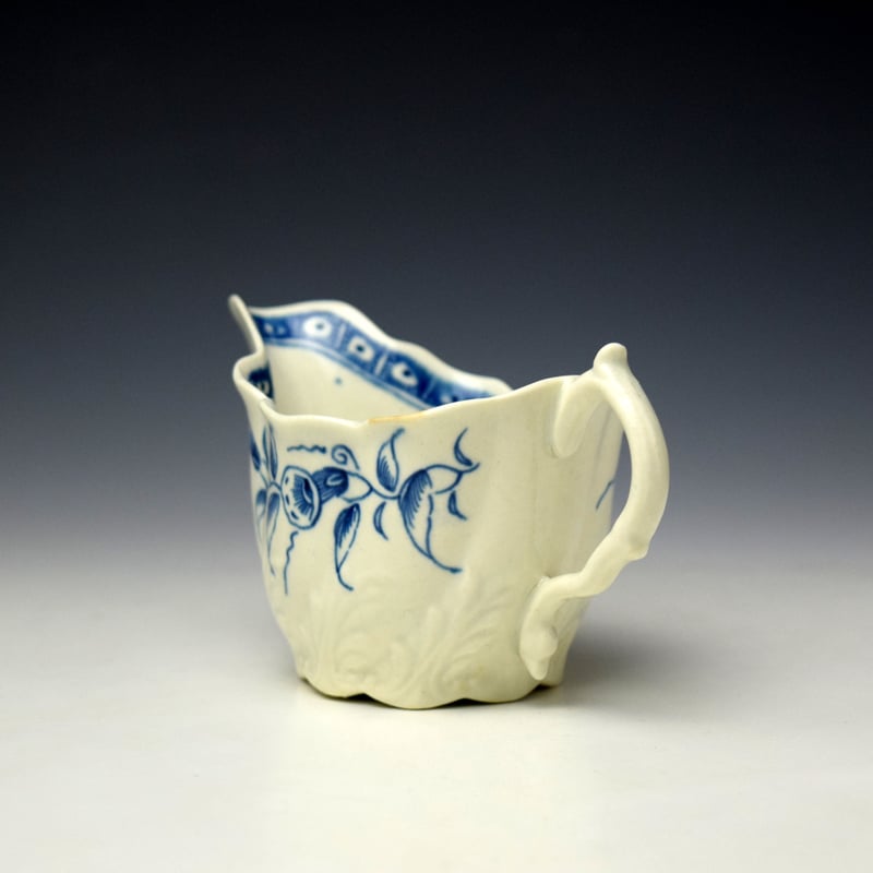 Worcester Convolvulus Pattern Low Chelsea Ewer c1775-80 (6)