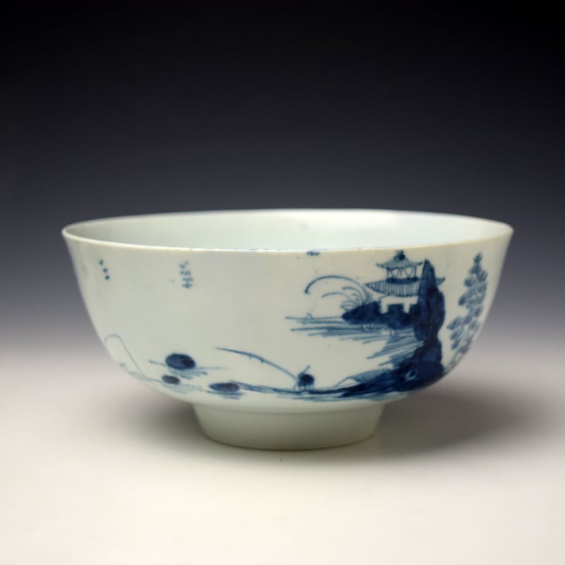 Worcester Crecent Moon Pattern Slop Bowl c1753-54 (2)