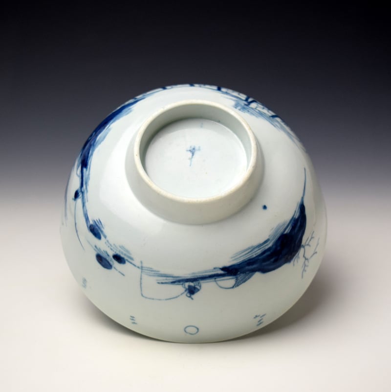 Worcester Crecent Moon Pattern Slop Bowl c1753-54 (7)
