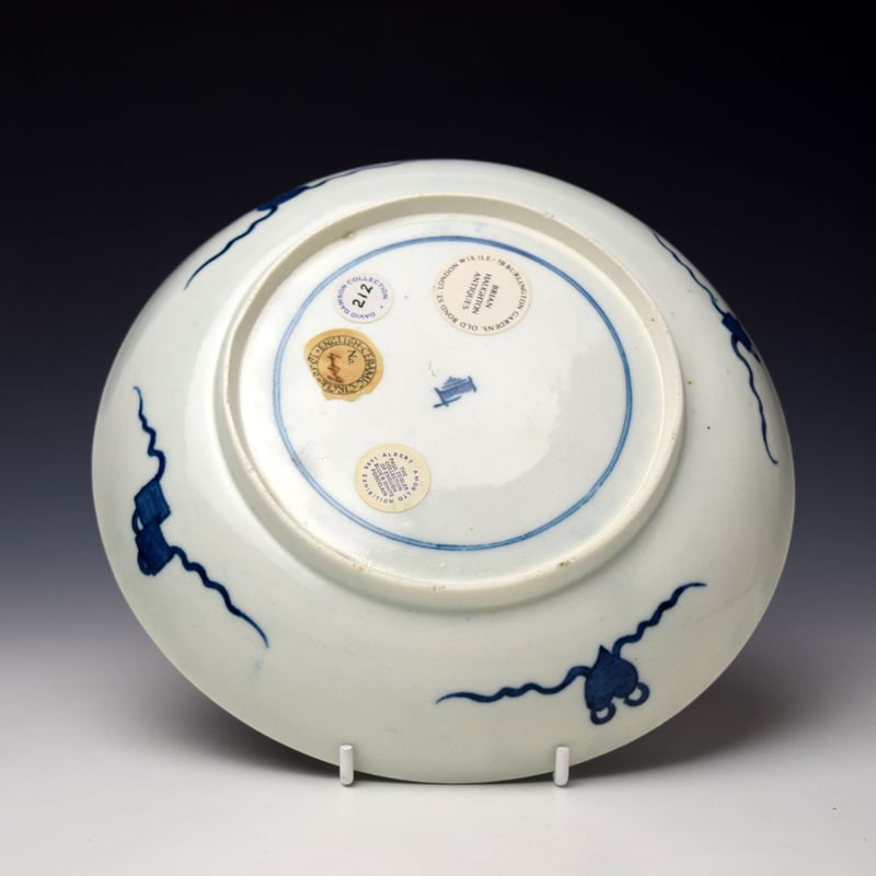 Worcester Eloping Bride Pattern Saucer Dish c1765-70 (2)
