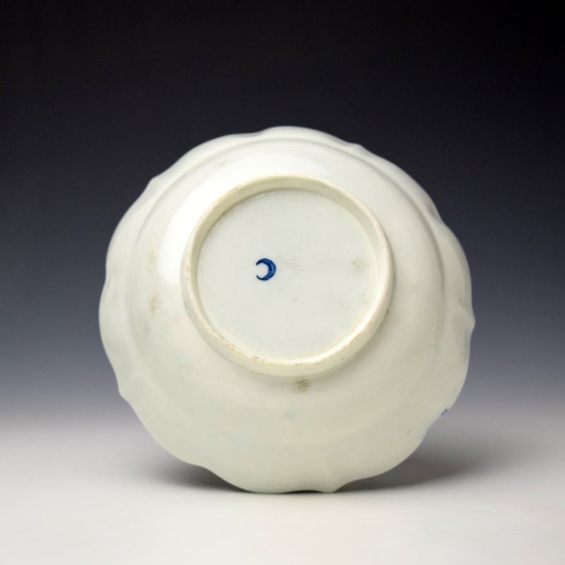 Worcester Fence Pattern Chocolate Cup and Stand c1770-75 (9)