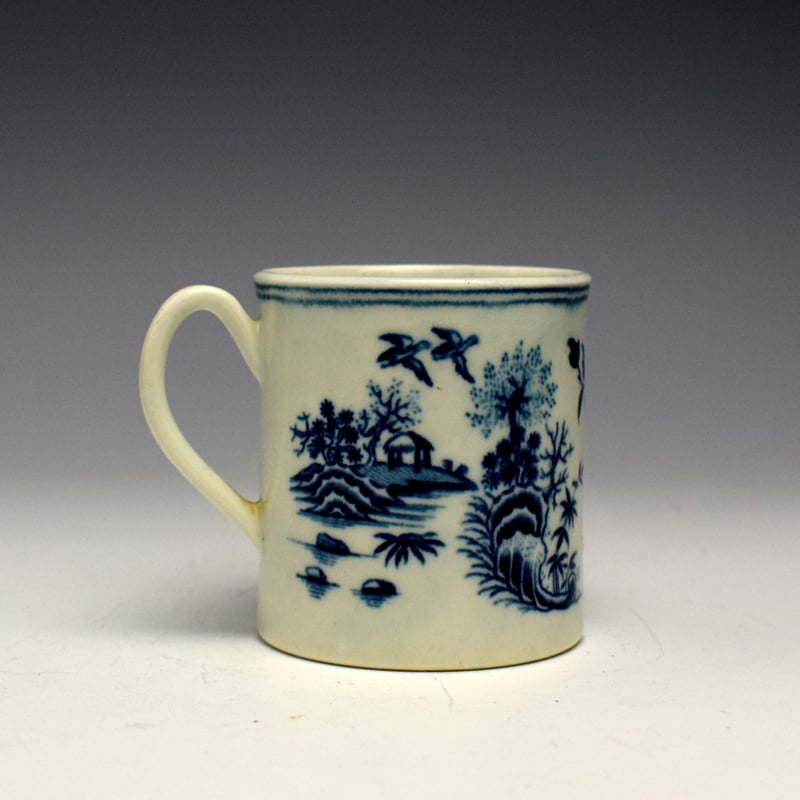 Worcester Fence Pattern Small Coffee Can c1770 (3)