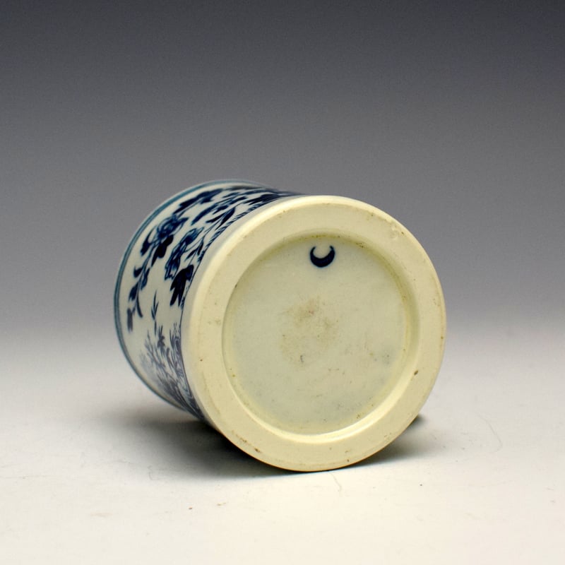 Worcester Fence Pattern Small Coffee Can c1770 (6)