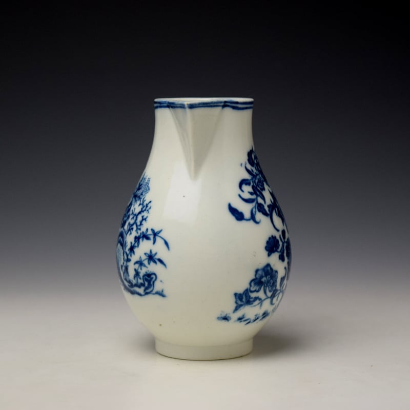 Worcester Fence Pattern Sparrow Beak Jug c1765-80 (2)