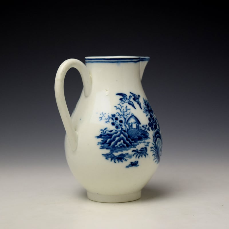 Worcester Fence Pattern Sparrow Beak Jug c1765-80 (4)