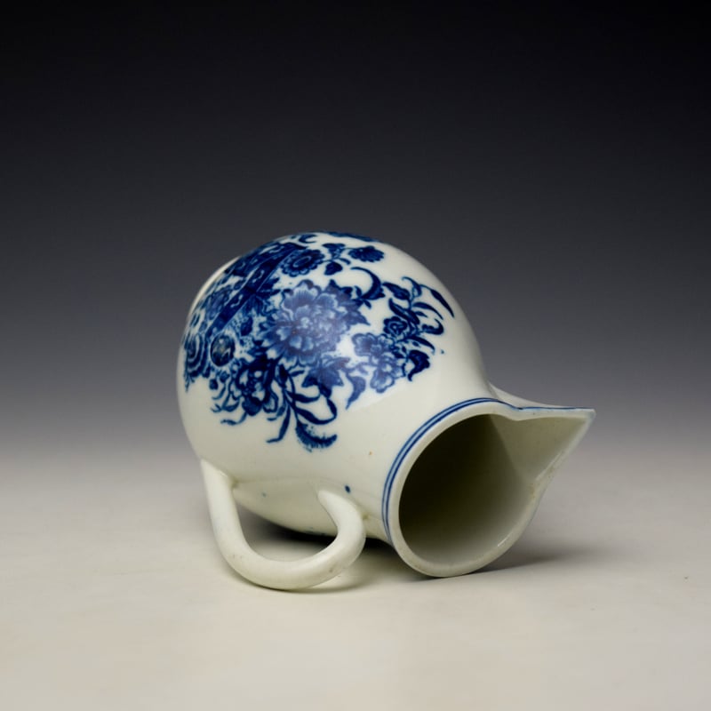 Worcester Fence Pattern Sparrow Beak Jug c1765-80 (7)