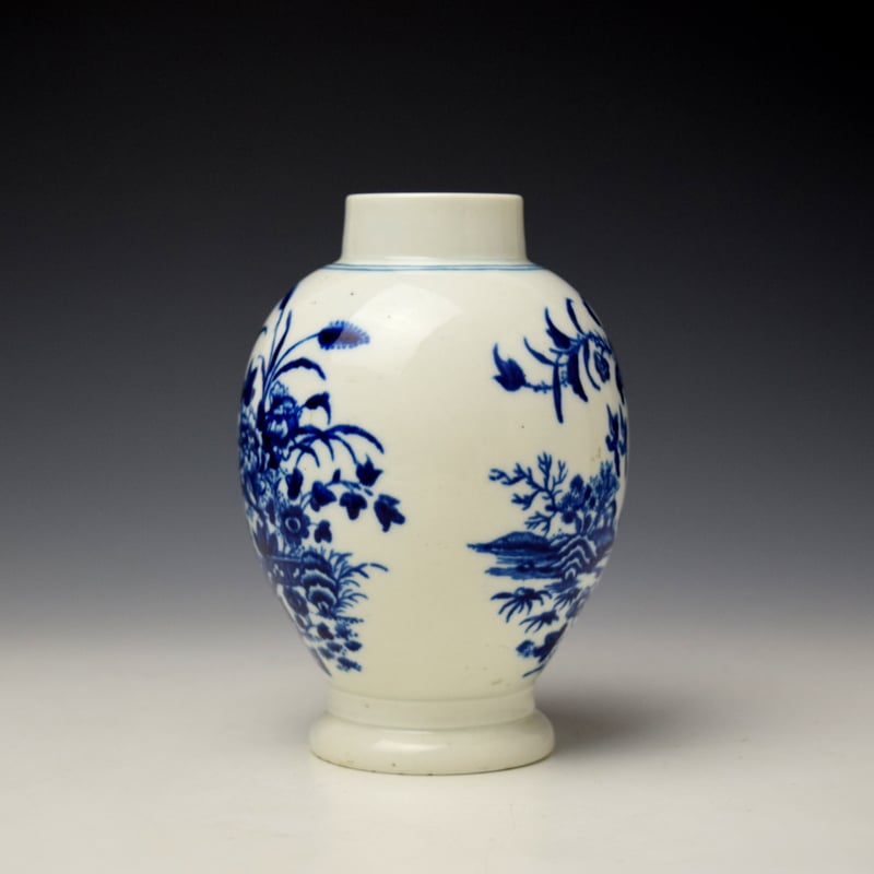 Worcester Fence Pattern Tea Canister c1770-85 (4)