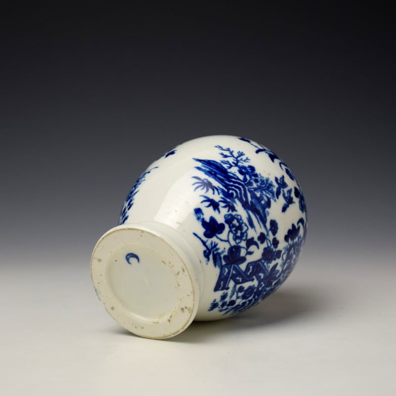Worcester Fence Pattern Tea Canister c1770-85 (6)