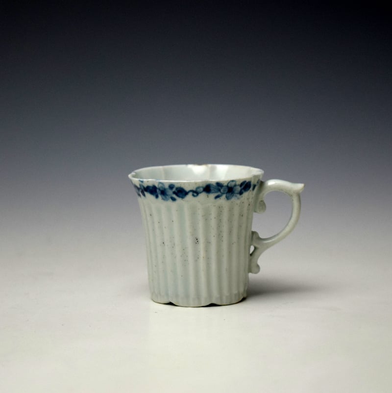 Floral Band Reeded Coffee Cup c1754-56 Ex Watney Collection