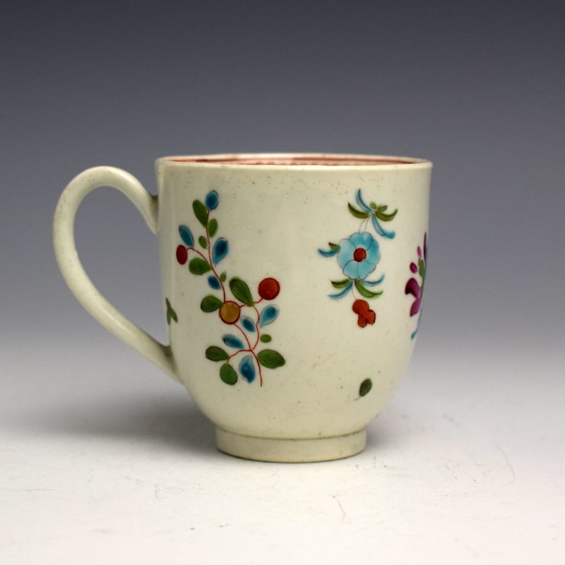 Worcester Floral Decorated Coffee Cup c1770 (2)