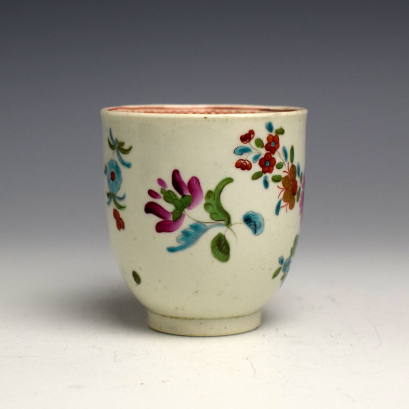 Worcester Floral Decorated Coffee Cup c1770 (3)