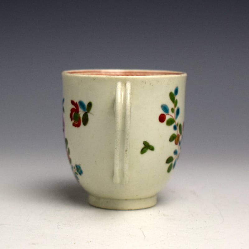 Worcester Floral Decorated Coffee Cup c1770 (4)