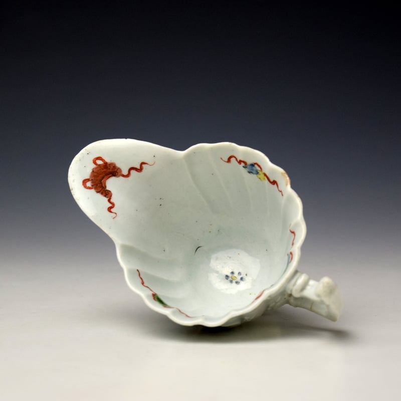 Worcester Flowering Root Pattern Polychrome Creamboat c1752-53 (8)