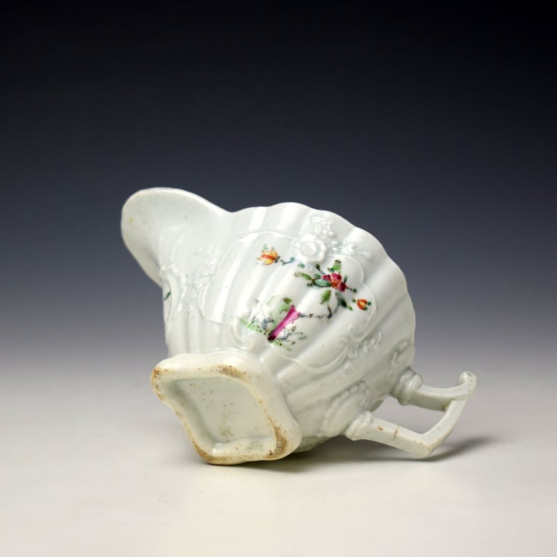 Worcester Flowering Root Pattern Polychrome Creamboat c1752-53 (9)