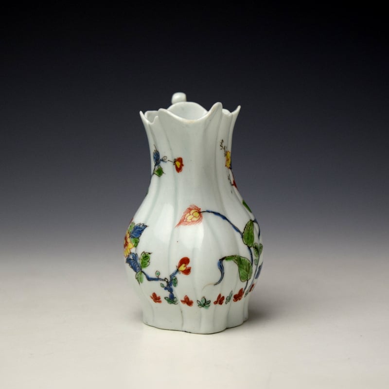 Worcester Flowering Vine Pattern Cream Jug c1753 (3)