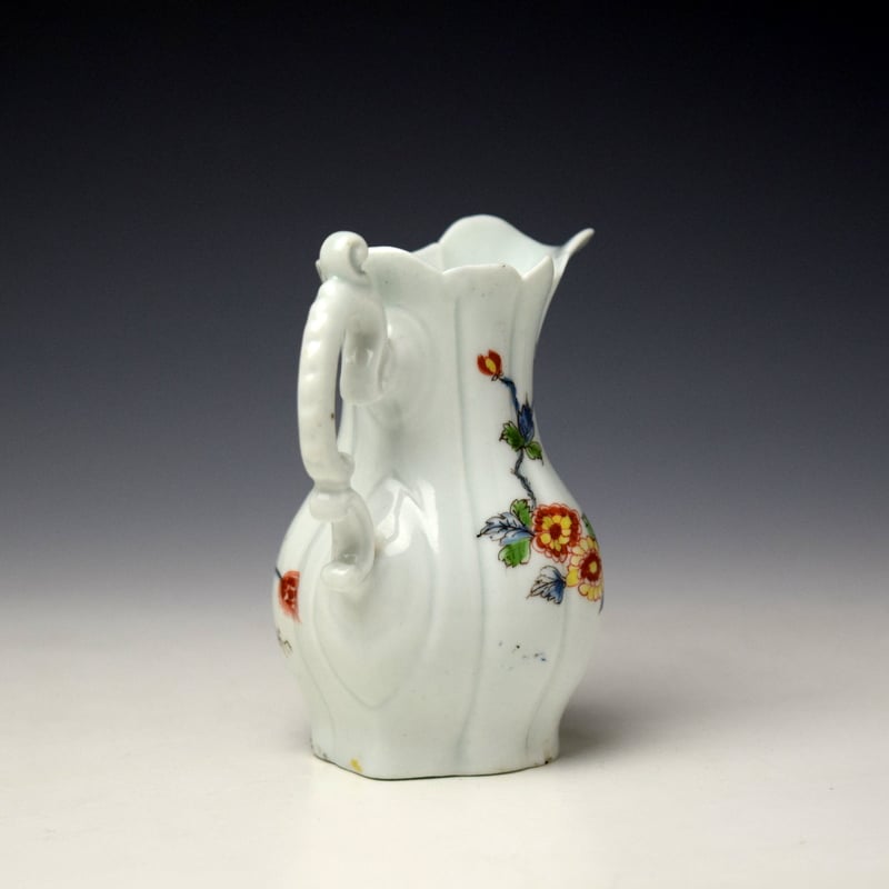 Worcester Flowering Vine Pattern Cream Jug c1753 (5)