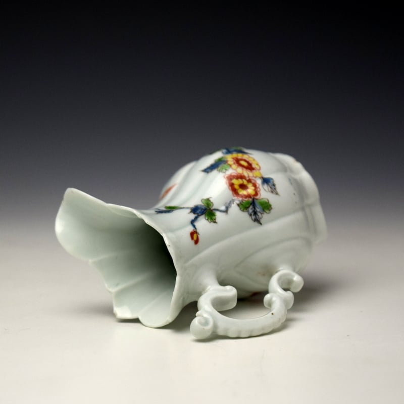 Worcester Flowering Vine Pattern Cream Jug c1753 (6)