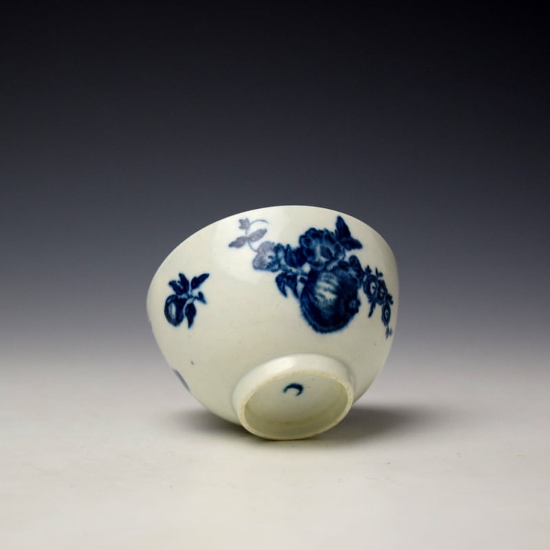 Worcester Fruit and Wreath Pattern Teabowl and Saucer c1770-75 (7)