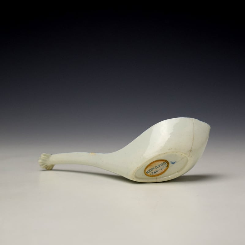 Worcester Gillyflower Pattern Rice Spoon c1770-75 (2)