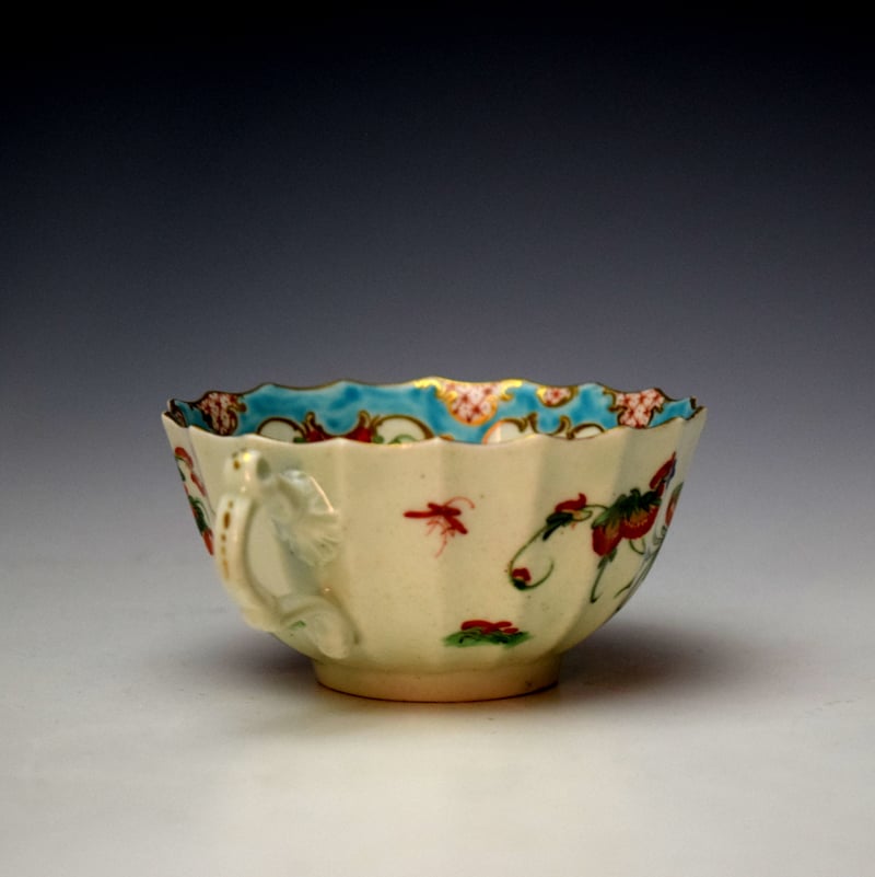Worcester Jabberwocky Pattern Teacup and saucer c1765-70 (5)