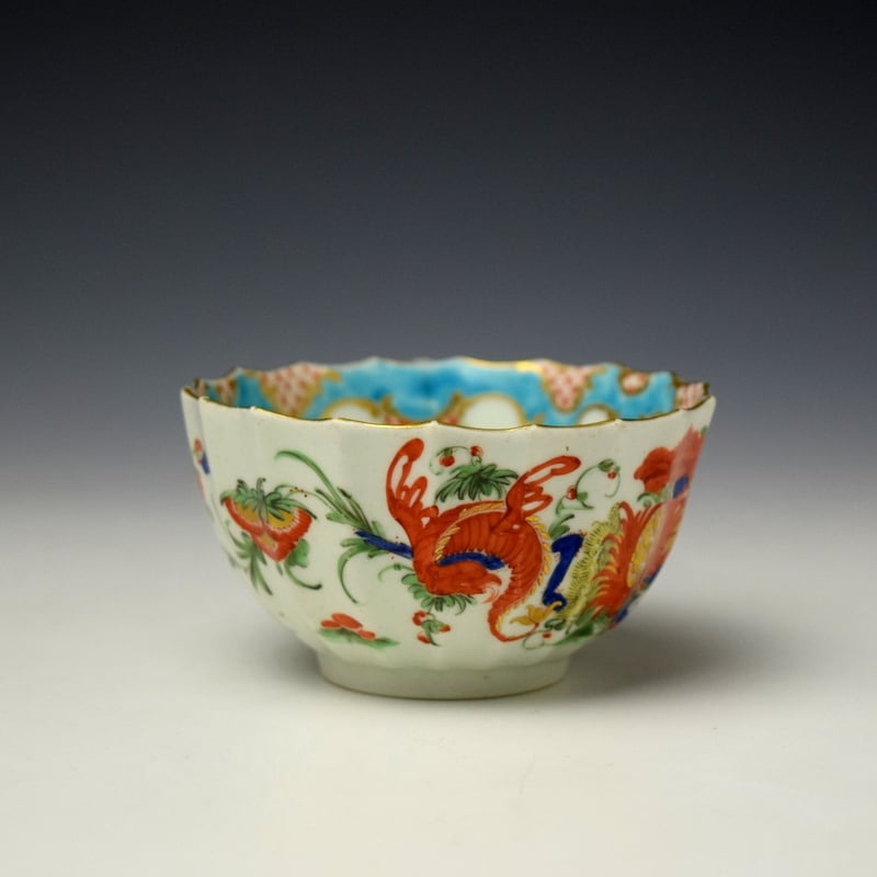 Worcester Jabberwocky Pattern Teacup c1768-75 (2)