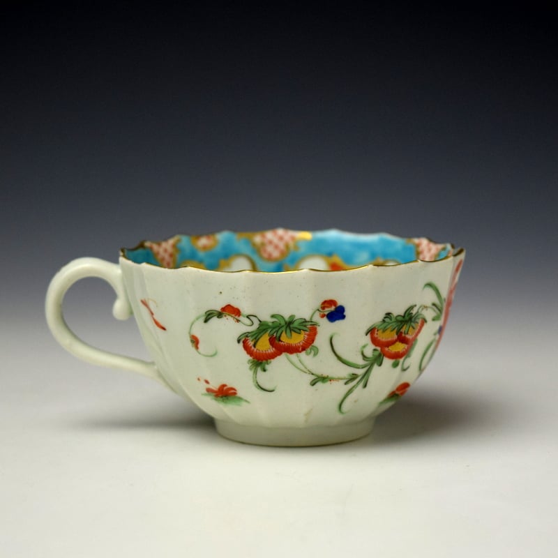 Worcester Jabberwocky Pattern Teacup c1768-75 (3)