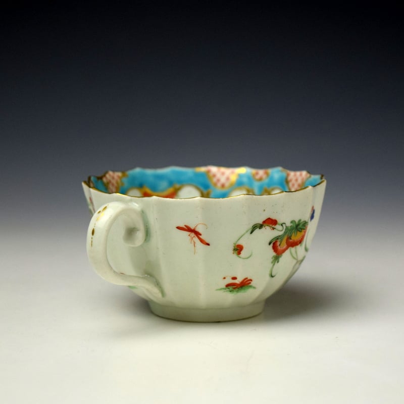 Worcester Jabberwocky Pattern Teacup c1768-75 (4)