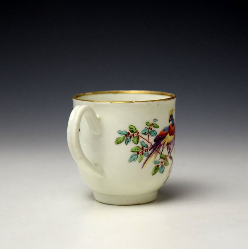 Worcester James Giles Decorated Fancy Bird Pattern Coffee Cup c1765 (5)