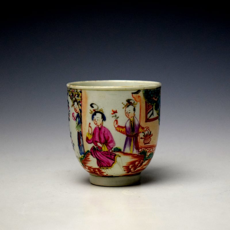 Worcester James Giles Decorated Mandarin Pattern Coffee Cup c1768-72 (2)