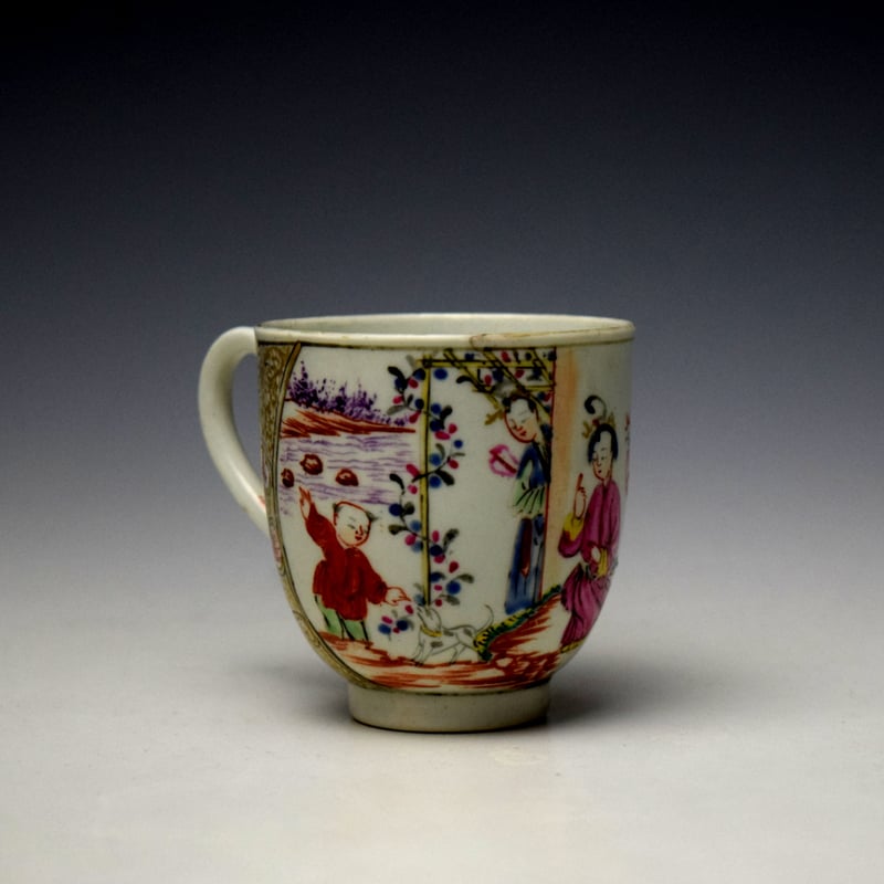Worcester James Giles Decorated Mandarin Pattern Coffee Cup c1768-72 (3)