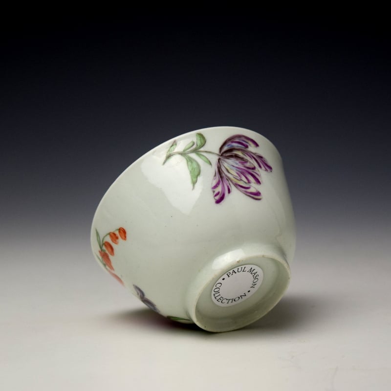 Worcester James Rodgers Decorated Rose and Floral Sprays Pattern Teabowl c1758 (5)
