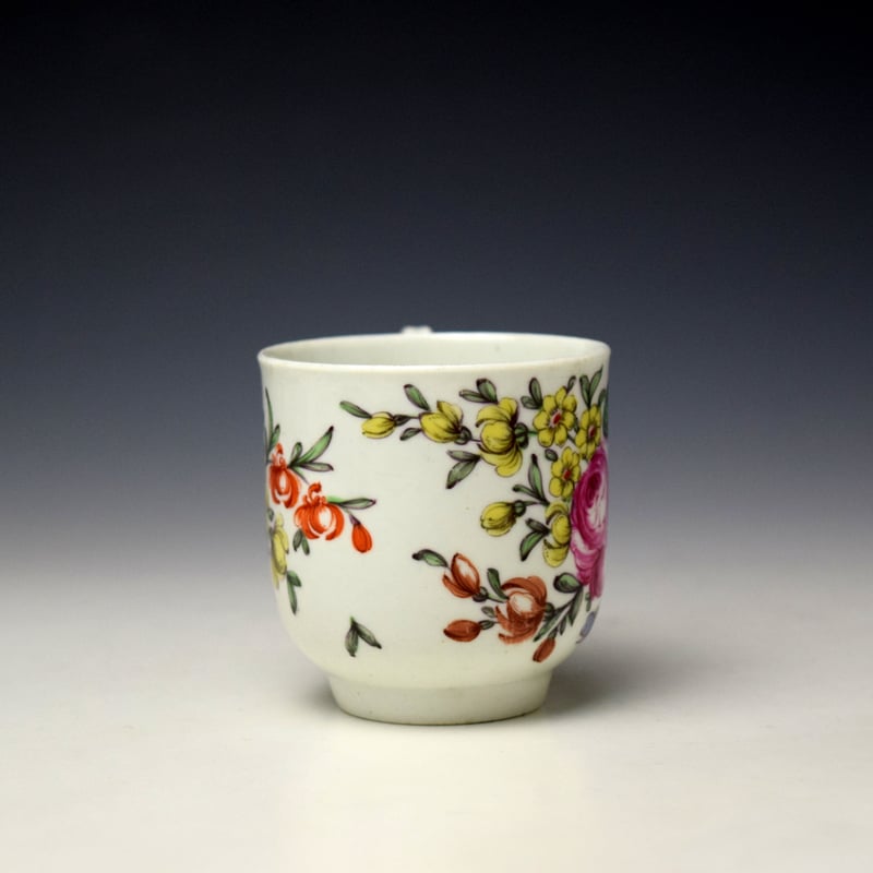 Worcester James Rodgers Floral Pattern Coffee Cup c1758-62 (2)