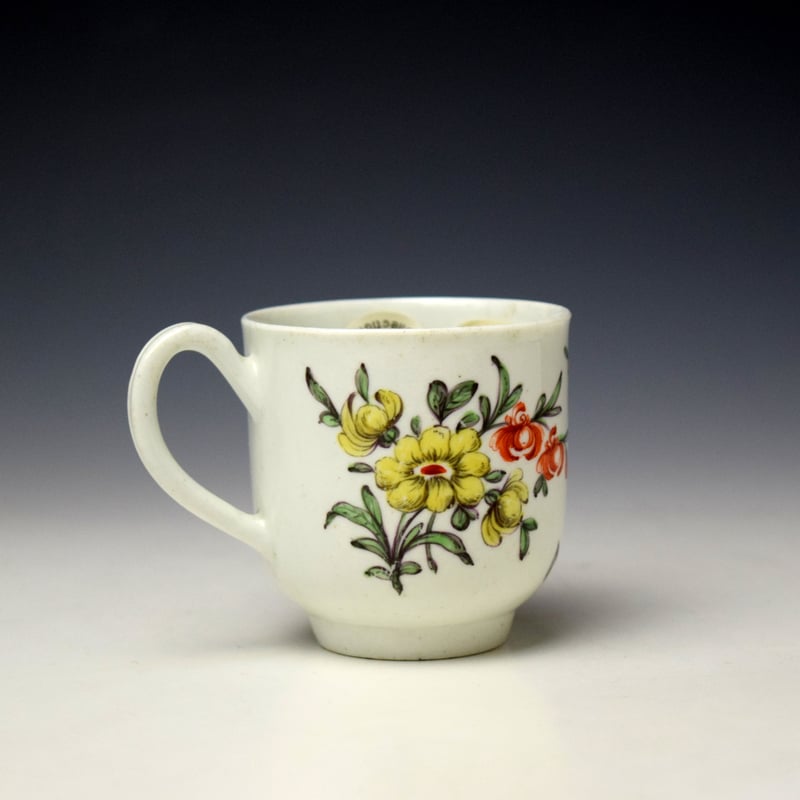 Worcester James Rodgers Floral Pattern Coffee Cup c1758-62 (3)