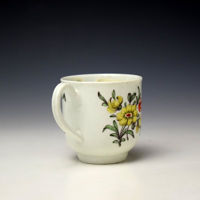 Worcester James Rodgers Floral Pattern Coffee Cup c1758-62 (4)