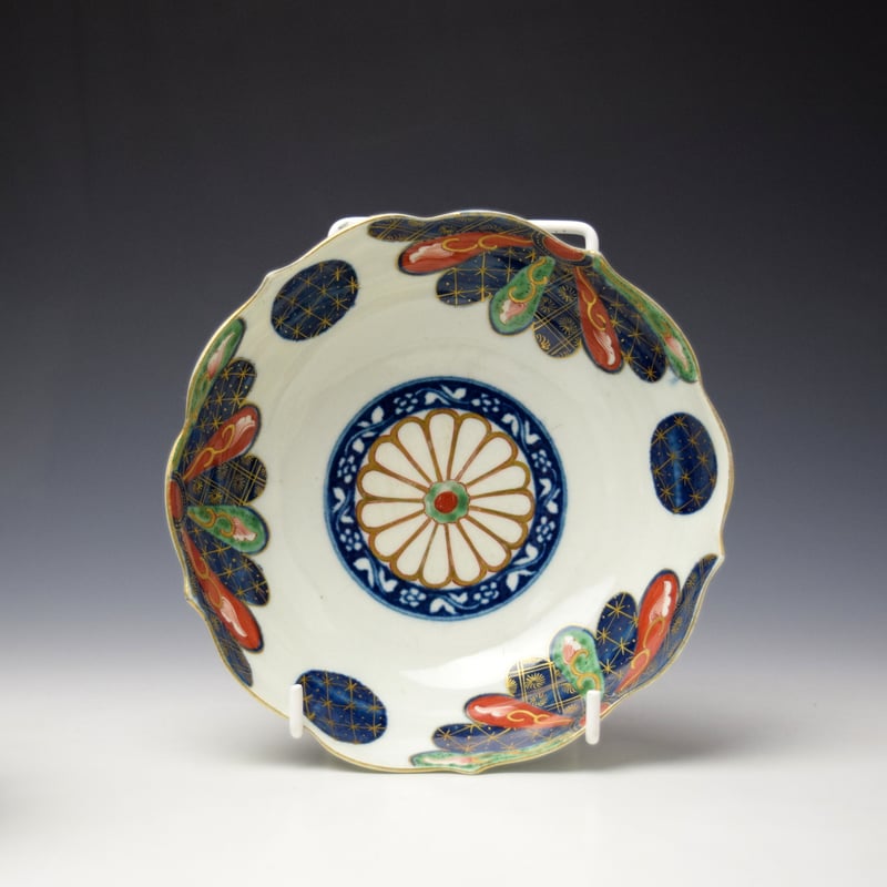 Worcester Japan Fan Pattern Chocolate Cup and Stand c1770-75 (8)