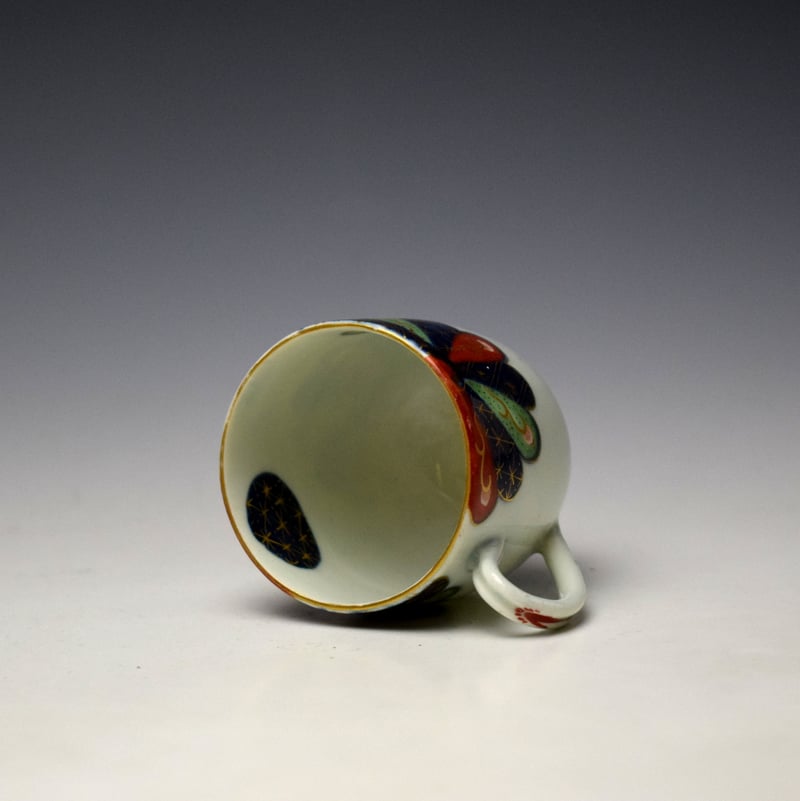 Worcester Japan Fan Pattern Coffee Cup c1768-72 (6)