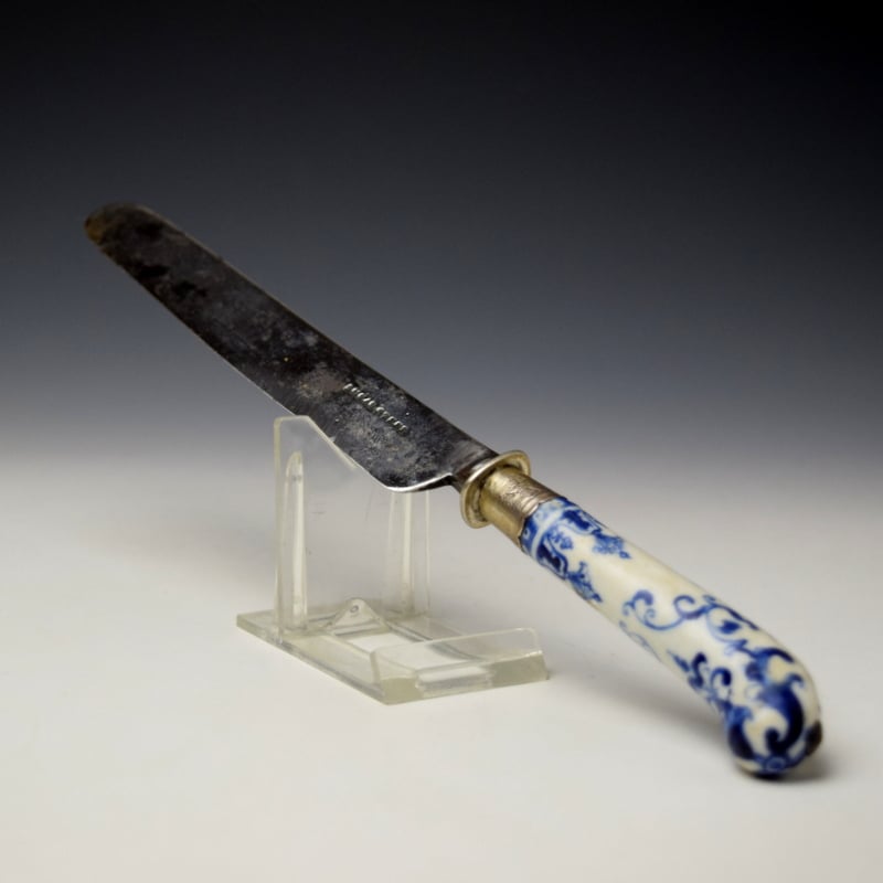 Blue and White Knife c1760