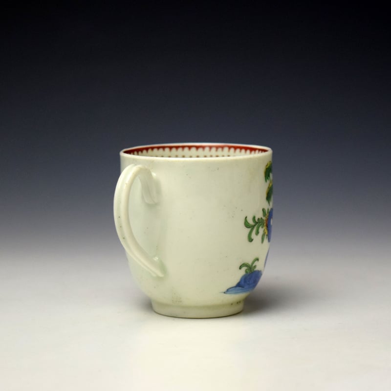 Worcester Lady at the Loom Pattern Coffee Cup c1770-75 Ex Watney Collection (4)