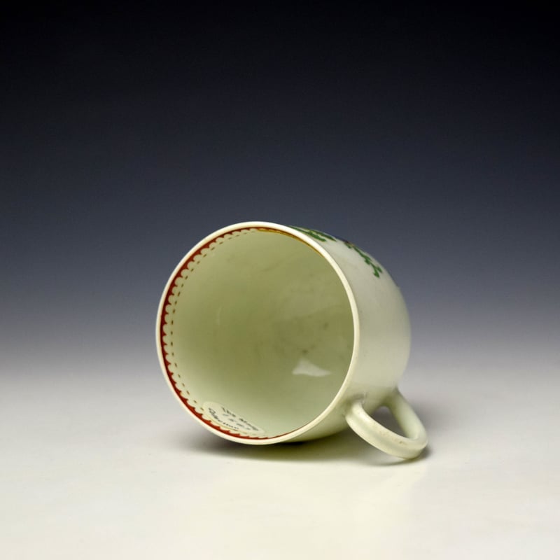 Worcester Lady at the Loom Pattern Coffee Cup c1770-75 Ex Watney Collection (6)