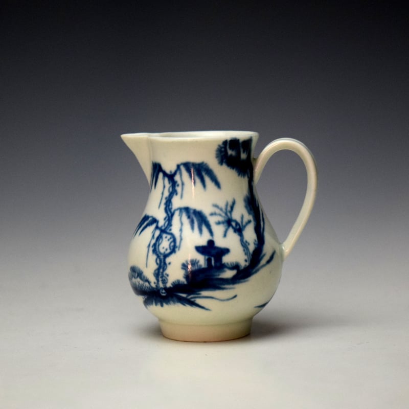Worcester Landslip Pattern Sparrow Beak Jug c1760-65 (1)