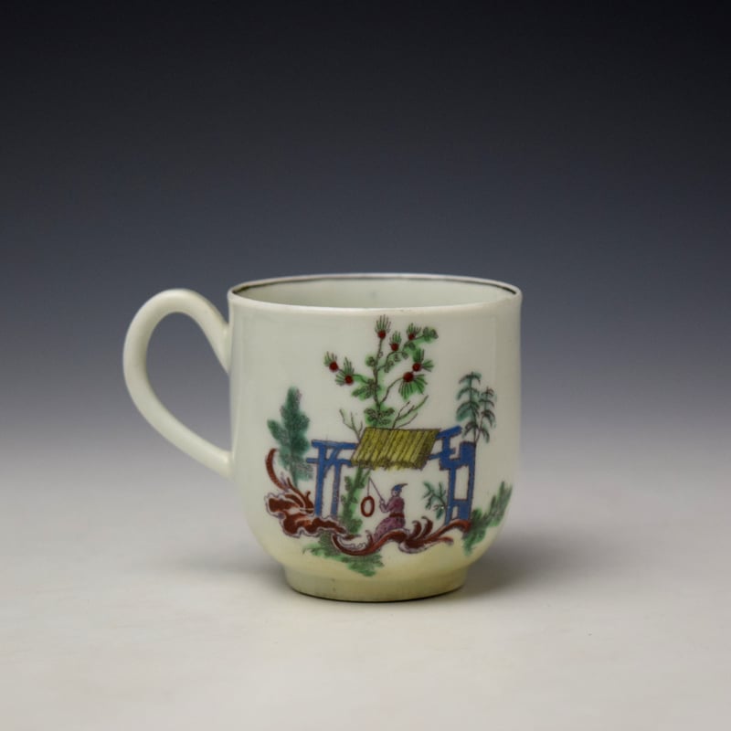 Worcester Les Garçons Chinois Pattern Coffee Cup c1760 (3)